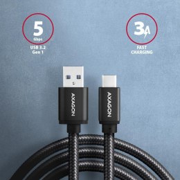 Kabel USB-C - USB-A USB 3.2 Gen 1 2m czarny Axagon