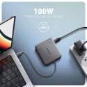 Wieloportowy HUB USB-C 3.2 Gen 1, HDMI, LAN, 2x USB-A, PD 100W Axagon HMC-5HL