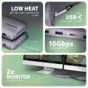 Wieloportowy HUB USB-C 3.2 Gen 2, NVMe/SATA M.2, HDMI i DisplayPort Axagon HMC-12GM2