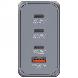 Verbatim Ładowarka GNC-240 32205 GaN 240W, PD 3.1, QC 3.0 3x USB-C, 1x USB-A, UE / UK