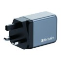 Verbatim Ładowarka GNC-65 32201 GaN 65W, 2xUSB-C 1xUSB-A, UE / UK