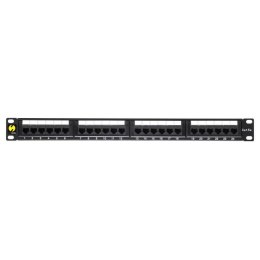 Patch panel 19'' Netrack 1U, 24-porty kat. 5e UTP, z półką