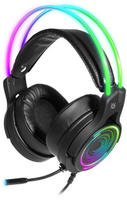 Słuchawki z mikrofonem Defender COSMO PRO 7.1 VIRTUAL SOUND podświetlane Gaming USB RGB + GRA