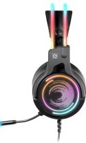 Słuchawki z mikrofonem Defender COSMO PRO 7.1 VIRTUAL SOUND podświetlane Gaming USB RGB + GRA