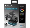 Słuchawki z mikrofonem Defender CyberDots 250 bezprzewodowe Bluetooth TWS czarne