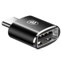 Adapter Baseus Mini przejściówka z USB-A na USB-C OTG - czarny