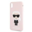 Etui Karl Lagerfeld Silicone Ikonik na iPhone Xs Max - jasnoróżowe