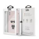 Etui Karl Lagerfeld Silicone Ikonik na iPhone Xs Max - jasnoróżowe