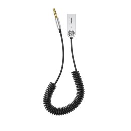 Baseus BA01 odbiornik dźwięku Bluetooth 5.0 kabel USB adapter audio AUX jack czarny (CABA01-01)