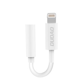 Dudao adapter audio przejściówka do słuchawek z Lightning na mini jack 3,5 mm biały (L16i white)