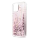 Etui Karl Lagerfeld Glitter Signature na iPhone 11 Pro Max - różowo-złote