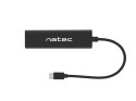 NATEC Hub USB Butterfly 3 porty USB-C + RJ45 na kablu