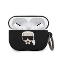 Etui Karl Lagerfeld Silicone Ikonik na AirPods Pro - czarne