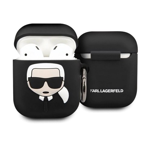 Etui Karl Lagerfeld Silicone Ikonik na AirPods 1/2 - czarne