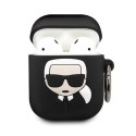 Etui Karl Lagerfeld Silicone Ikonik na AirPods 1/2 - czarne