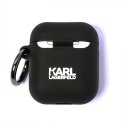 Etui Karl Lagerfeld Silicone Ikonik na AirPods 1/2 - czarne