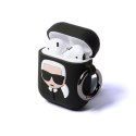 Etui Karl Lagerfeld Silicone Ikonik na AirPods 1/2 - czarne