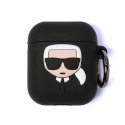 Etui Karl Lagerfeld Silicone Ikonik na AirPods 1/2 - czarne