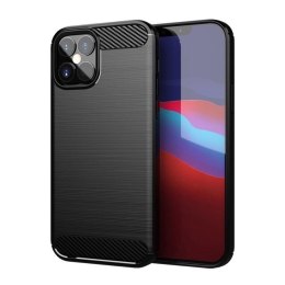 Carbon Case elastyczne etui pokrowiec iPhone 12 mini czarny