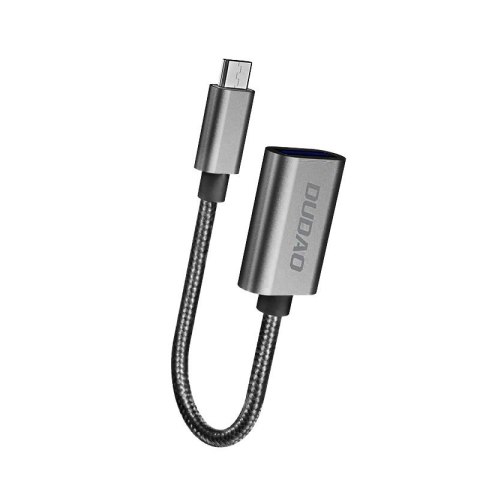 Dudao adapter przejściówka kabel OTG z USB 2.0 na micro USB szary (L15M)