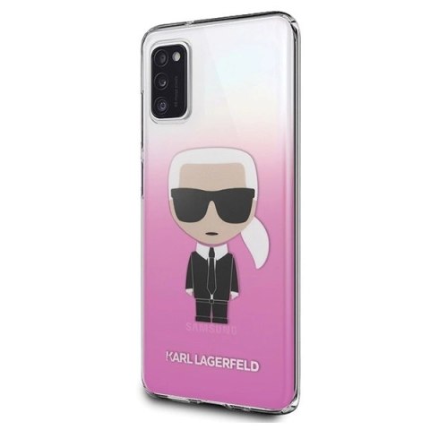 Etui Karl Lagerfeld Gradient Ikonik Karl na Samsung Galaxy A41 - różowe