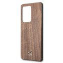 Etui Mercedes Wood Line Walnut na Samsung Galaxy S20 Ultra - brązowe