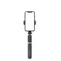 Wozinsky selfie stick teleskopowy statyw do zdjęć + pilot Bluetooth czarny (WSSTK-01-BK)