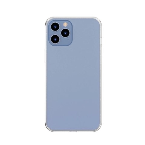 Baseus Frosted Glass Case Sztywne etui z elastyczną ramką iPhone 12 Pro Max Biały (WIAPIPH67N-WS02)