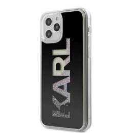 Etui Karl Lagerfeld Karl Logo Glitter na iPhone 12 Pro Max - czarne