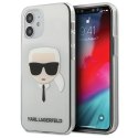 Etui Karl Lagerfeld Karl's Head na iPhone 12 mini - przezroczyste