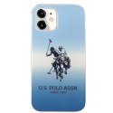 Etui U.S. Polo Assn. Gradient Pattern Collection na iPhone 12 mini - niebieskie