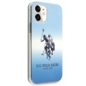 Etui U.S. Polo Assn. Gradient Pattern Collection na iPhone 12 mini - niebieskie