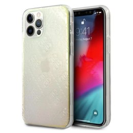 Etui Guess 4G 3D Pattern Collection na iPhone 12 Pro Max - opalizujące