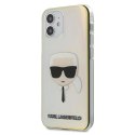 Etui Karl Lagerfeld Iridescent Karl's Head na iPhone 12 mini - wielokolorowe