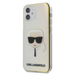 Etui Karl Lagerfeld Iridescent Karl's Head na iPhone 12 mini - wielokolorowe