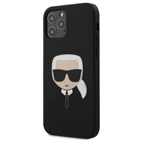 Etui Karl Lagerfeld Silicone Karl's Head na iPhone 12 / iPhone 12 Pro - czarne