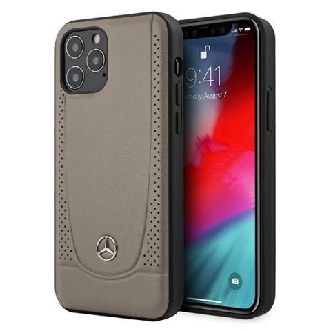 Etui Mercedes Urban Line na iPhone 12 Pro Max - brązowe