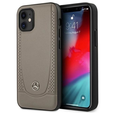 Etui Mercedes Urban Line na iPhone 12 mini - brązowe