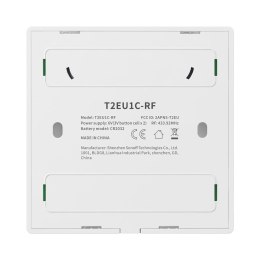 Sonoff T2EU2C-RF dwukanałowy dotykowy włącznik światła przełącznik przycisk Wi-Fi na pilot 433 MHz biały (M0802030010)