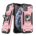 Wozinsky Ring Armor pancerne hybrydowe etui pokrowiec + magnetyczny uchwyt iPhone 11 Pro różowy