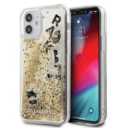 Etui Karl Lagerfeld Glitter Charms na iPhone 12 mini - złote