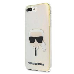 Etui Karl Lagerfeld Iridescent Karl's Head na iPhone 7 / 8 Plus - wielokolorowe