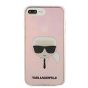 Etui Karl Lagerfeld Iridescent Karl's Head na iPhone 7 / 8 Plus - wielokolorowe