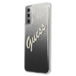 Etui Guess Glitter Gradient Script na Samsung Galaxy S21+ - czarne