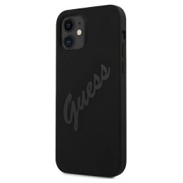 Etui Guess Script Vintage na iPhone 12 mini - czarne