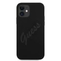 Etui Guess Script Vintage na iPhone 12 mini - czarne