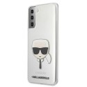 Etui Karl Lagerfeld Karl's Head na Samsung Galaxy S21+ - przezroczyste