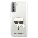 Etui Karl Lagerfeld Karl's Head na Samsung Galaxy S21+ - przezroczyste