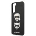 Etui Karl Lagerfeld Saffiano Ikonik Karl&Choupette Head na Samsung Galaxy S21+ - czarne