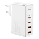 Baseus GaN2 Pro szybka ładowarka sieciowa 100W USB / USB Typ C Quick Charge 4+ Power Delivery biały (CCGAN2P-L02)